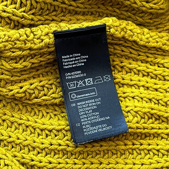 H&M mustard knit sweater with rhinestone embellishment (S) - Picture 5 of 7